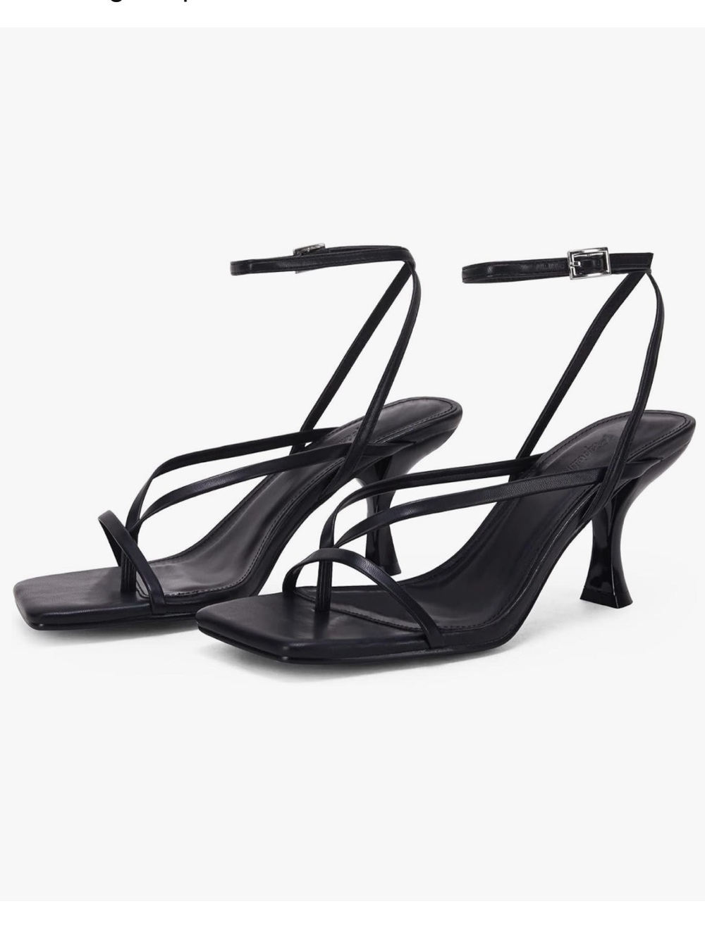 Piepiebuy square open toe kitten heels